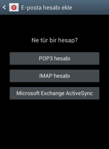 samsung mail kurulumu 