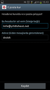 samsung mail kurulumu