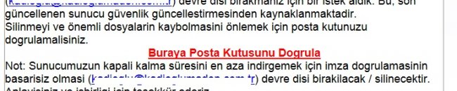 Fw: ornek@alanadiniz.com.tr devre disi birakilacak!!!! Virüsü Dikkat!